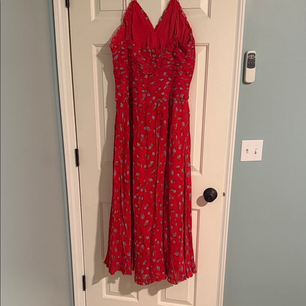 J. Crew Red Floral Midi Dress - Picture 3 of 9